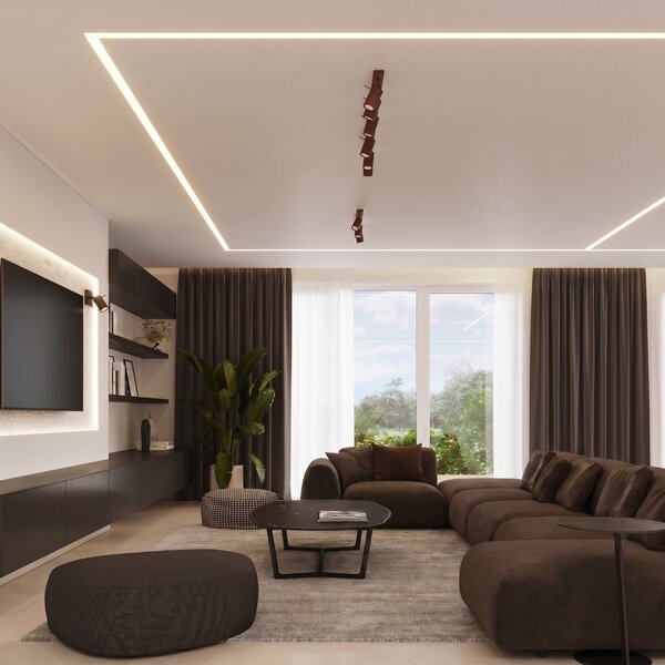 Sollux Lighting Nástěnné svítidlo RING hnědé