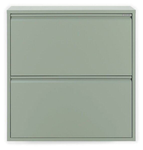 Šedozelený kovový výklopný botník 75x77,5x22,5 cm Billy – Spinder Design