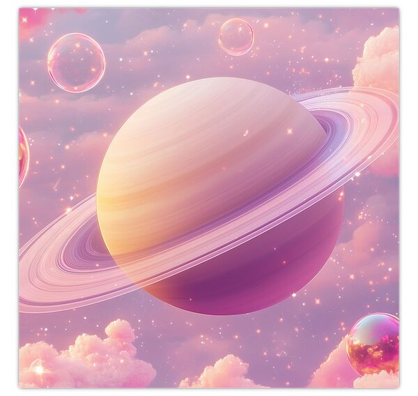 Obraz - Růžová planeta (30x30 cm)