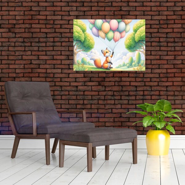 Obraz - Šťastná liška (70x50 cm)
