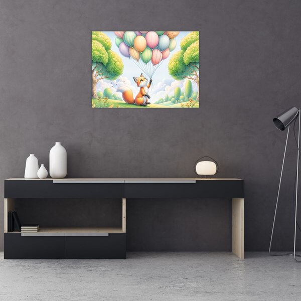 Obraz - Šťastná liška (70x50 cm)