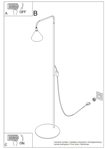 Sollux Lighting Stojací lampa NOX béžová