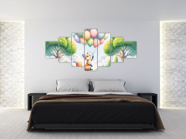Obraz - Šťastná liška (210x100 cm)