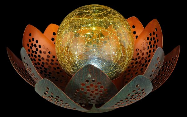 Globo Lighting Solar solární stojací lampa 1x0.06 W zelená-zlatá 33655