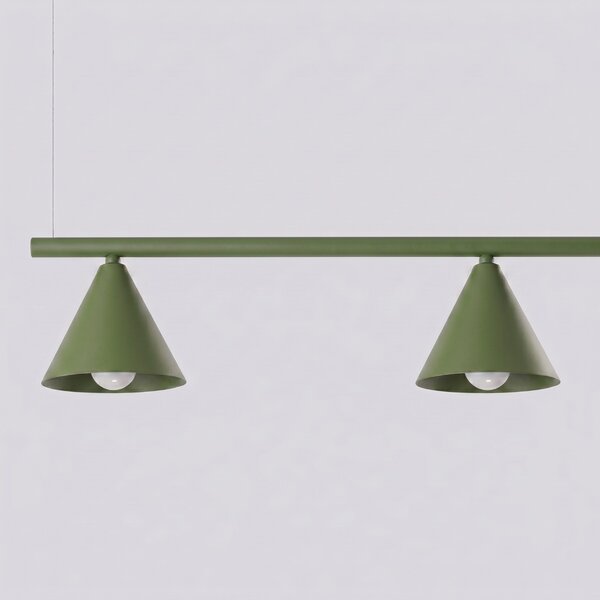 Sollux Lighting Lustr NOX 4L olivově zelený