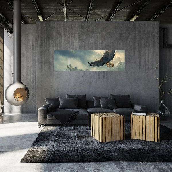 Obraz - Letící orel (170x50 cm)