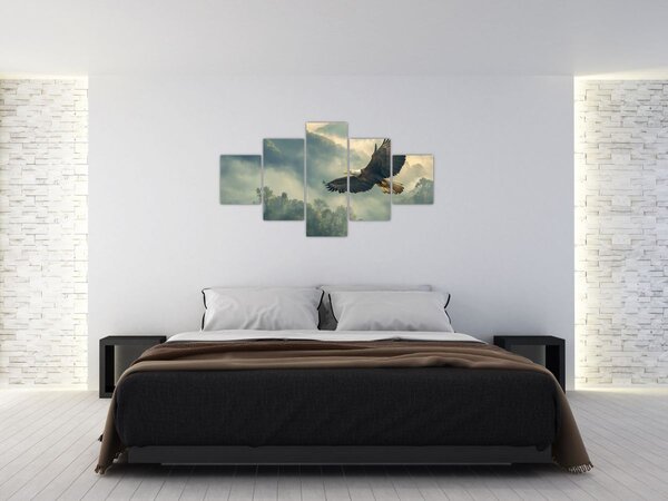 Obraz - Letící orel (125x70 cm)