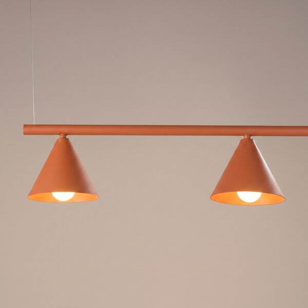 Sollux Lighting Lustr NOX 4L okrově červený