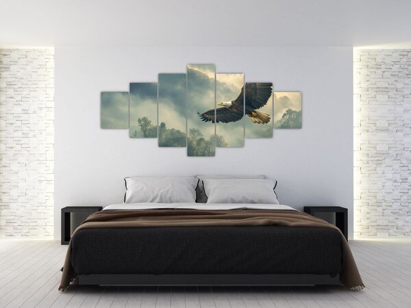 Obraz - Letící orel (210x100 cm)