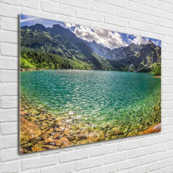 Foto obraz fotografie na skle Jezero v horách osh-99700866