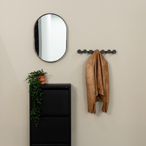 Černý kovový nástěnný věšák Bottoni – Spinder Design