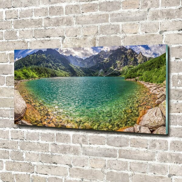 Foto obraz fotografie na skle Jezero v horách osh-99700866