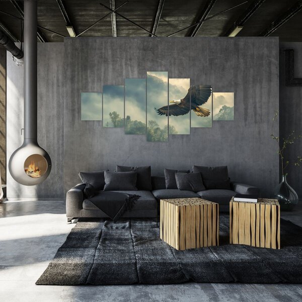 Obraz - Letící orel (210x100 cm)