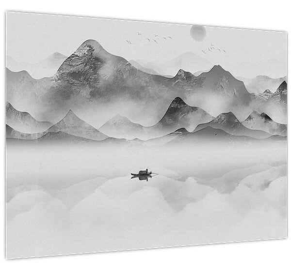 Obraz - Japonské jezero (70x50 cm)