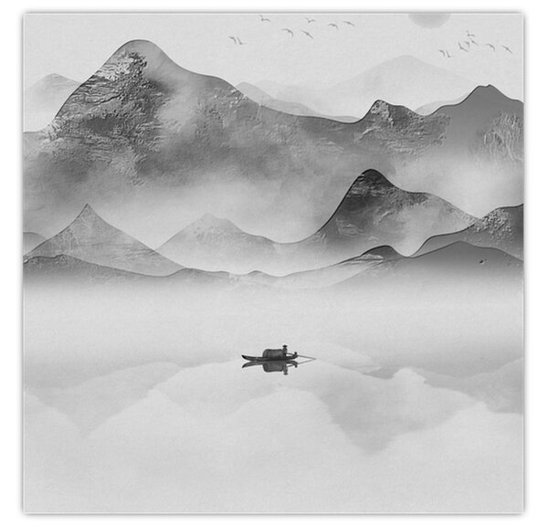 Obraz - Japonské jezero (30x30 cm)