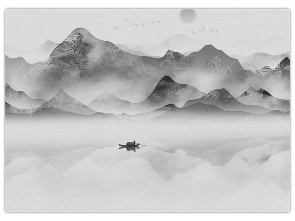Obraz - Japonské jezero (70x50 cm)