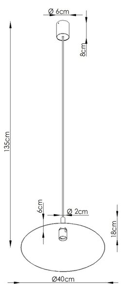Sollux Lighting Závěsné svítidlo NOX 40 černé