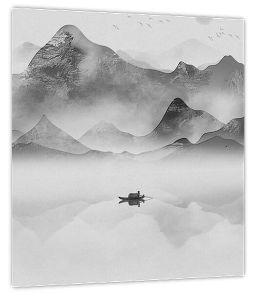 Obraz - Japonské jezero (30x30 cm)