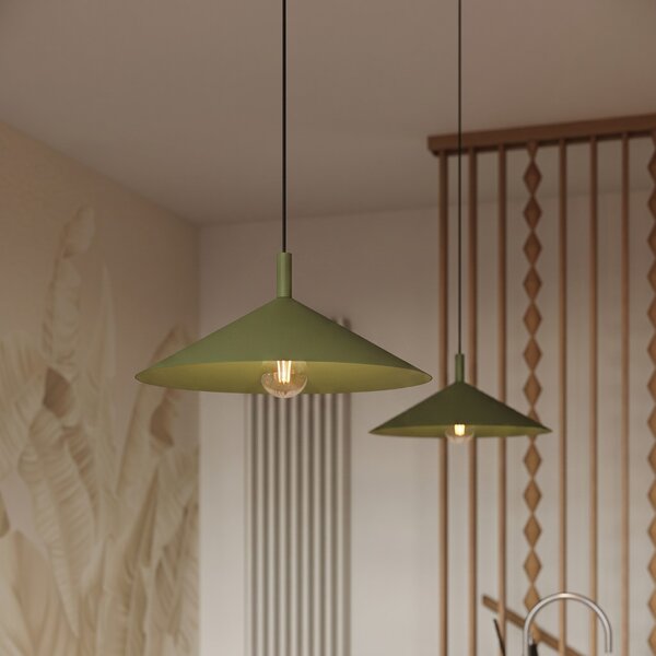 Sollux Lighting Závěsné svítidlo NOX 40 olivově zelené