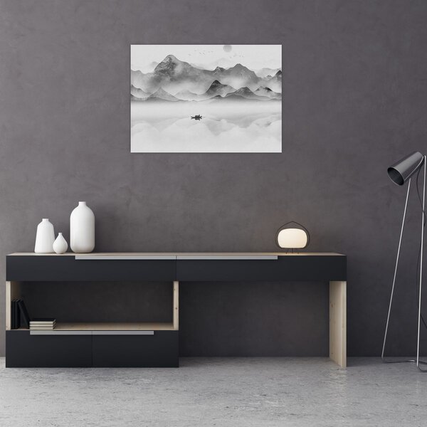 Obraz - Japonské jezero (70x50 cm)