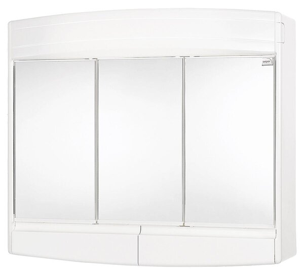 Zrcadlová skříňka Sieper Topas eco 60 x 18 x 53 cm, bílá, 3dveřová, LED, IP 20