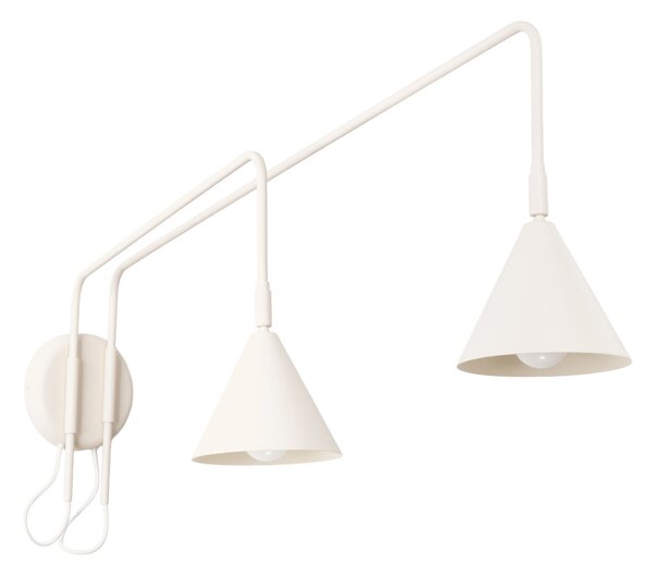 Sollux Lighting Nástěnné svítidlo NOX 2 béžové s vypínačem