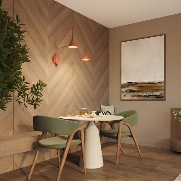 Sollux Lighting Nástěnné svítidlo NOX 2 okrově červené s vypínačem