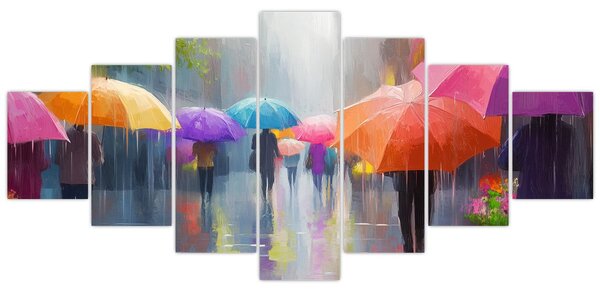 Obraz - Deštivý den (210x100 cm)