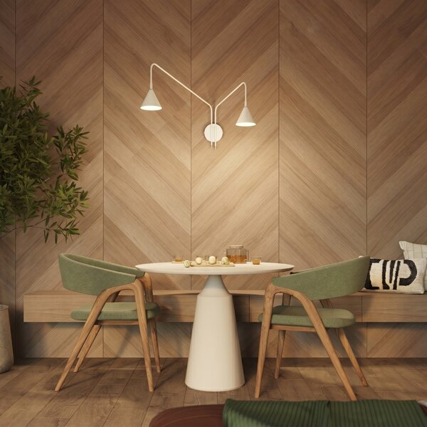 Sollux Lighting Nástěnné svítidlo NOX 2 bílé s vypínačem
