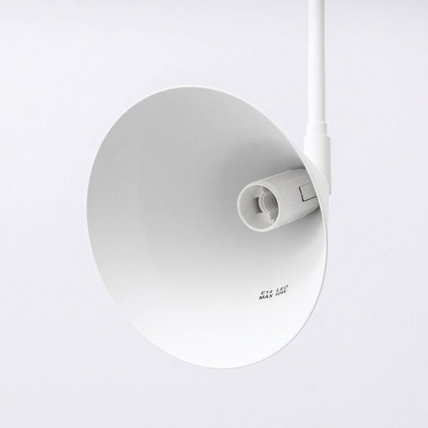 Sollux Lighting Nástěnné svítidlo NOX 2 bílé s vypínačem