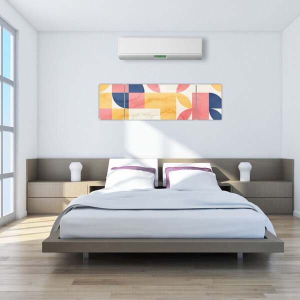 Obraz - Abstrakce s retro vzory (170x50 cm)