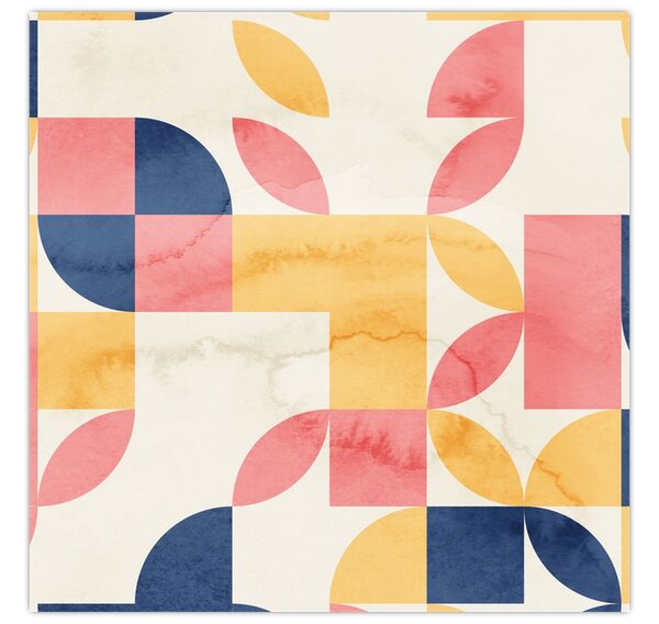 Obraz - Abstrakce s retro vzory (30x30 cm)
