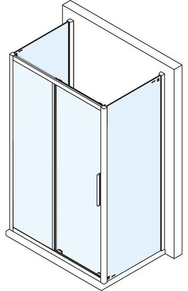 Sprchový kout Lucis Line ve tvaru U 1000x800x800 mm varianta L/R