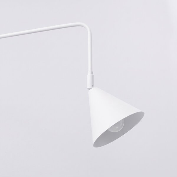 Sollux Lighting Nástěnné svítidlo NOX 2 bílé s vypínačem