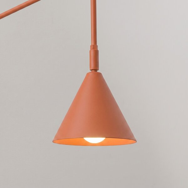 Sollux Lighting Nástěnné svítidlo NOX 1 okrově červené s vypínačem