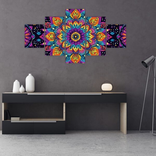Obraz - Kaleidoskopická mandala (125x70 cm)