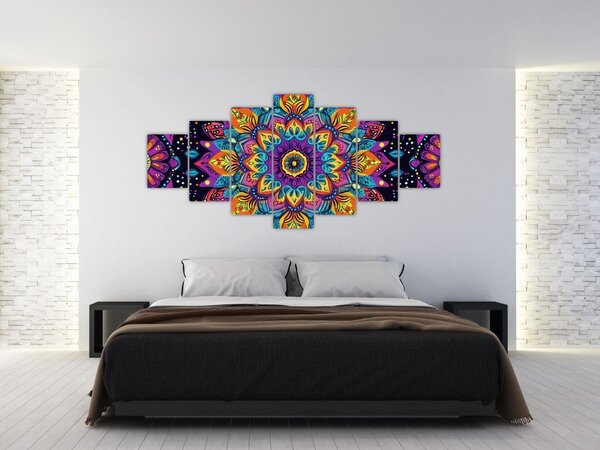 Obraz - Kaleidoskopická mandala (210x100 cm)
