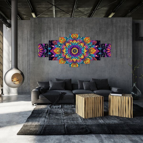 Obraz - Kaleidoskopická mandala (210x100 cm)