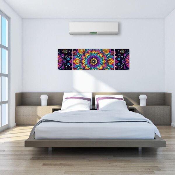 Obraz - Kaleidoskopická mandala (170x50 cm)