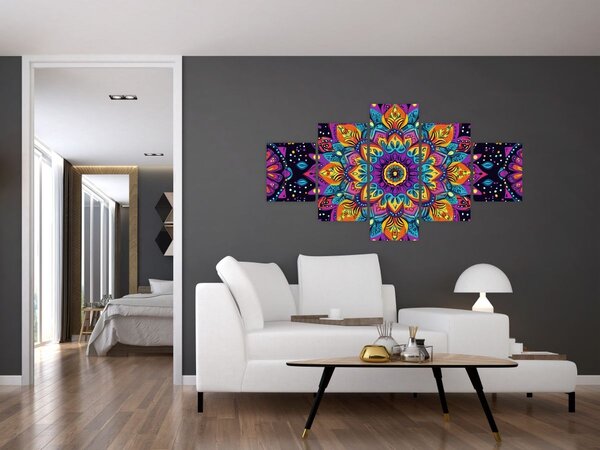 Obraz - Kaleidoskopická mandala (125x70 cm)