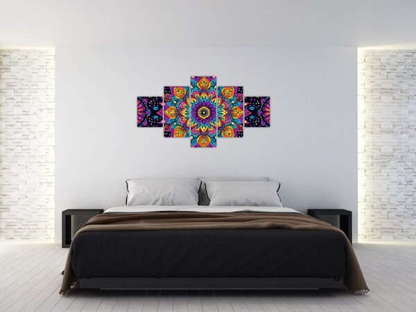 Obraz - Kaleidoskopická mandala (125x70 cm)