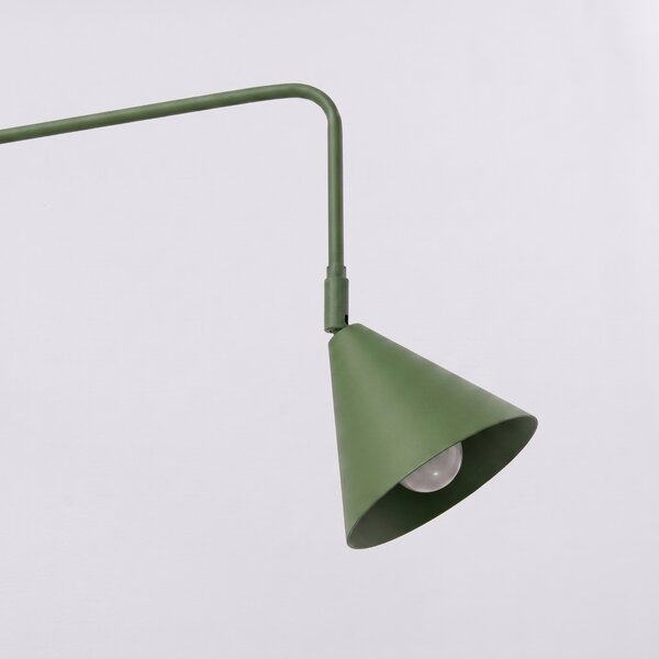 Sollux Lighting Nástěnné svítidlo NOX 1 olivově zelené s vypínačem