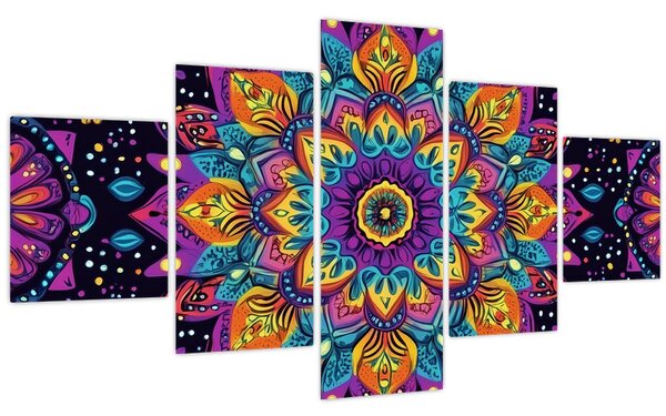 Obraz - Kaleidoskopická mandala (125x70 cm)