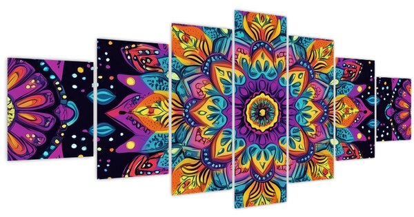 Obraz - Kaleidoskopická mandala (210x100 cm)