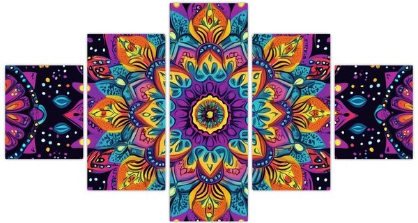 Obraz - Kaleidoskopická mandala (125x70 cm)