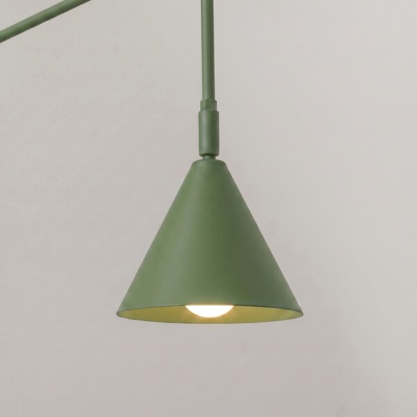 Sollux Lighting Nástěnné svítidlo NOX 1 olivově zelené s vypínačem