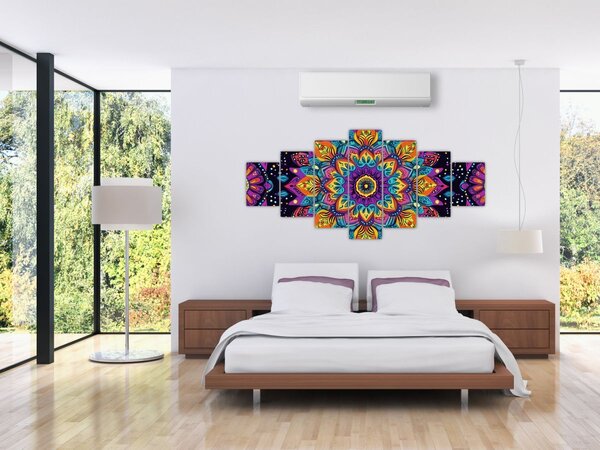 Obraz - Kaleidoskopická mandala (210x100 cm)