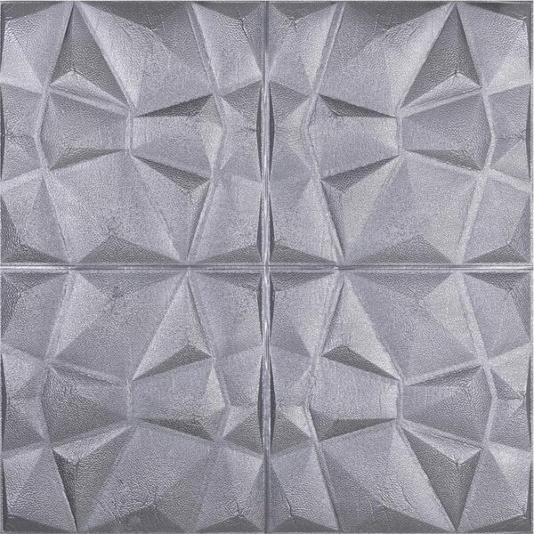 Samolepící pěnové 3D panely RS011-3, cena za kus, rozměr 70 x 69 cm, diamant stříbrný, IMPOL TRADE