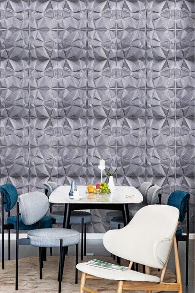 Samolepící pěnové 3D panely RS011-3, cena za kus, rozměr 70 x 69 cm, diamant šedý, IMPOL TRADE