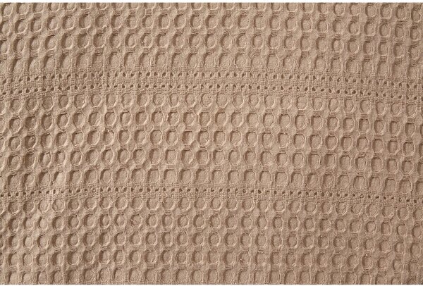 Hnědý bavlněný přehoz na dvoulůžko 220x240 cm Lotus – Mijolnir